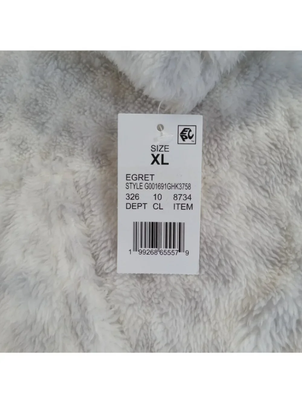 Hello Kitty Girls' Full Zip Hoodie Sweatshirt Plush Fuzzy Egret Size XL New NWT